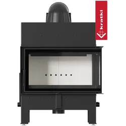 Kratki Kamineinsatz aus Stahl KRATKI FLOKI M rechts 10kW Ø200 mit Türfeder Kamin