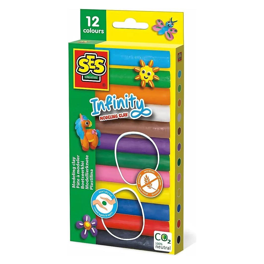 Ses 00406 Infinity Modellierknete 12 Farben (00406)