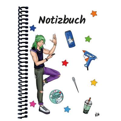 A 4 Notizbuch Manga Quinn, weiß, liniert