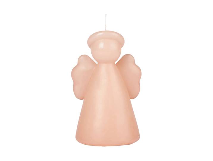 Broste Copenhagen Bougie Angel sculpture 14 cm Dusty peach rose