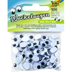 folia Wackelaugen weiß