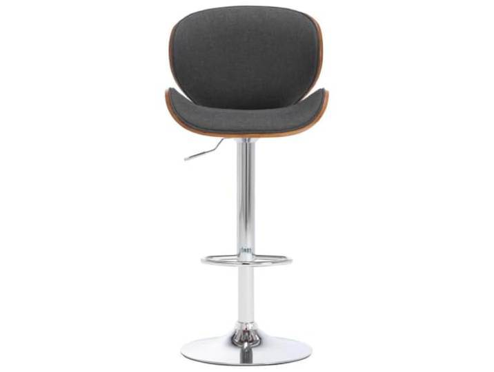 KGHFDVB Barhocker 50 x 51 x 95 cm 1 aus Bugholz Grau Stoff 90% Baumwolle 10% Polyester, Bugholz, verchromtes Metall, höhenverstellbar per Gasfeder, Fußstütze integriert