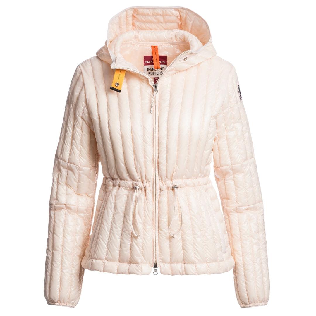 Parajumpers Kun Blush Witte Gewatteerde Jas met Capuchon