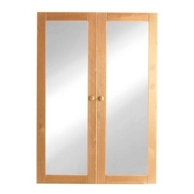 Schranktür OTTO HOME "Bergen", braun (natur gebeizt, gewachst), B:35cm H:100cm T:1,5cm, Schranktüren, Schranktür, Glastüren, im 2-teiligen Set, Rahmen aus massivem Kiefernholz