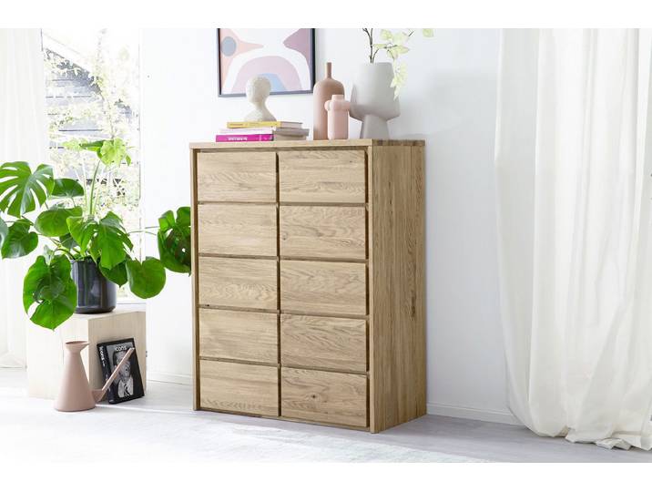 Kommode 88x113cm 'Bedford' Eiche geölt mit Sockel oder Füße
