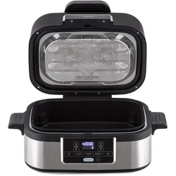 Combo Air Grill-Heißluftfritteuse 5 Programme 1500   Watt 4,5 L Grillkorb 2,5 L Frittierkorb Edelstahl
