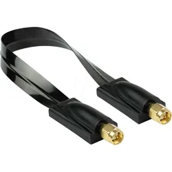 KM FD-S20MM - Koaxial HF Fensterdurchführung, SMA Stecker / Stecker, schwarz,