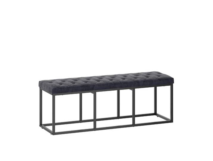 Sitzbank Samt BELINDA 120 cm schwarz