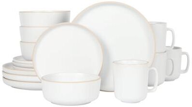 Gibson Home Zuma 16 Piece Stoneware Plates, Bowls, & Mugs Dinnerware Set