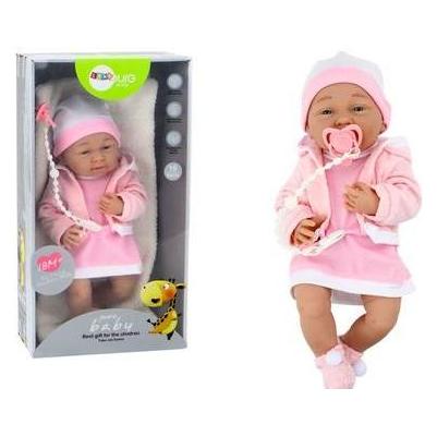 Lean Toys Puppe mit Schnuller + Zubehör 35cm (49680097)