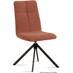 ESSZIMMERSTUHL drehbar (8er-Set) Debbie 47x92x60 Schwarz/Cognac