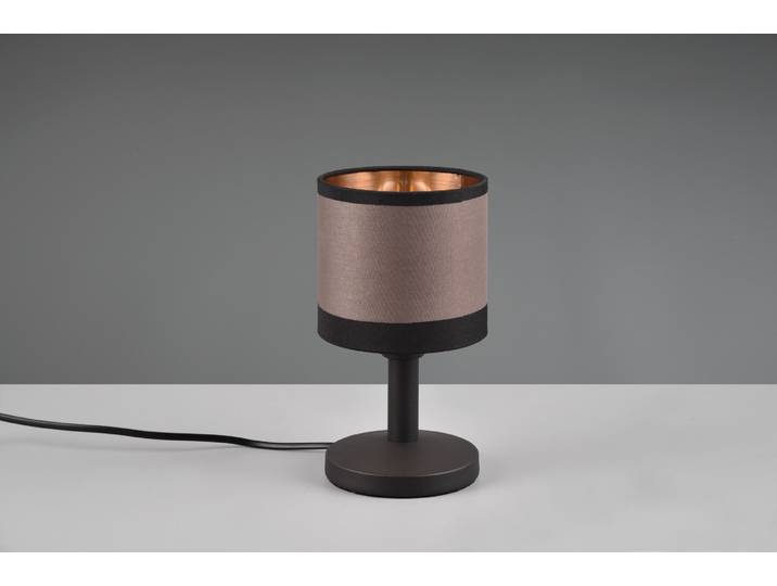 Reality Leuchten Tischleuchte DAVOS, Taupe Gold, 22cm hoch, 12cm breit, mit Touchfunktion