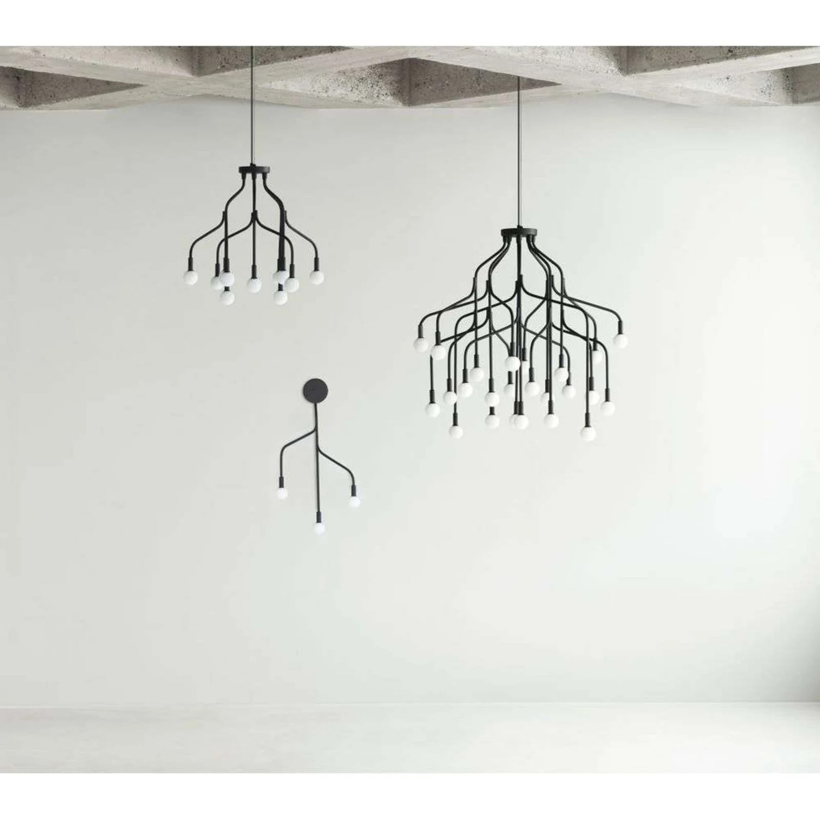 Normann Copenhagen Vekst Hanglamp Small Black - Metalen Hanglamp voor Woonkamer en Eetkamer