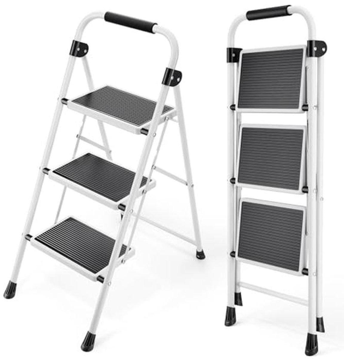 Opvouwbare stepladder met handvat voor veilig en praktisch thuisgebruik