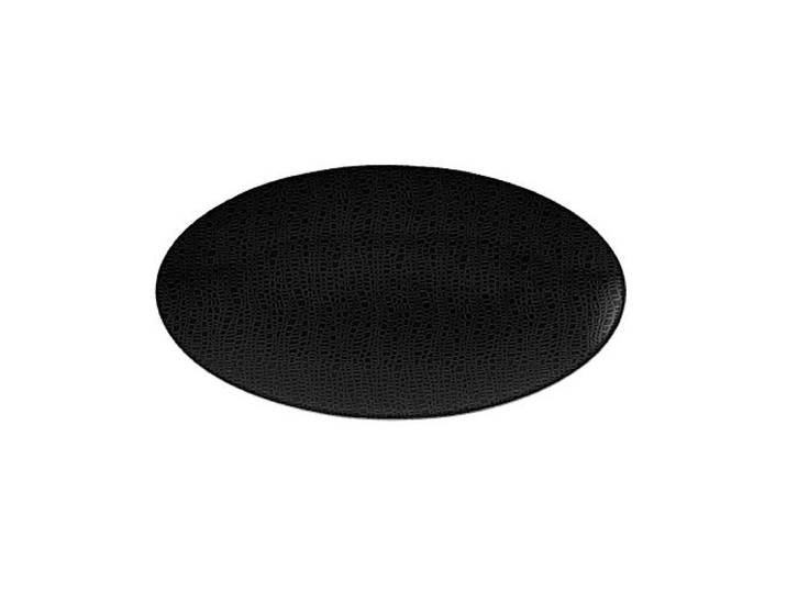 Seltmann Weiden Life Fashion Servierplatte 33x18 cm – Ovale Porzellan Platte mit strukturiertem Relief-Muster, spülmaschinenfest & mikrowellengeeignet, Anrichten & Servieren – Glamorous Black