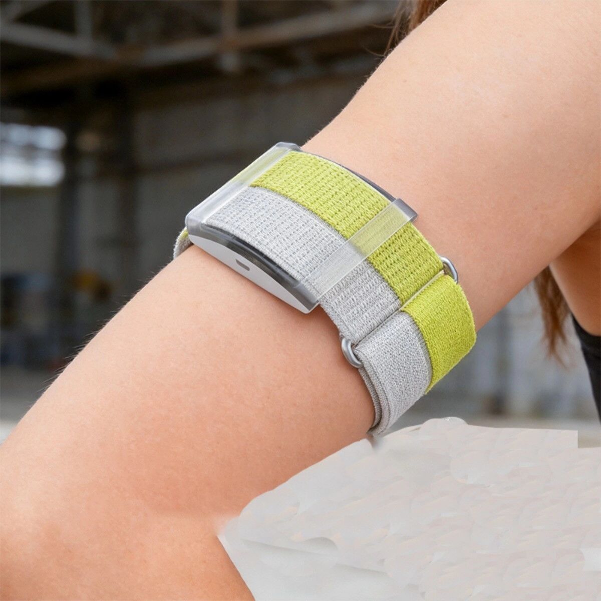 INF Nylon-Schnellverschluss-Uhrenarmband, kompatibel mit COROS Herzfrequenz-Armband – atmungsaktiv, weiche Fleece-Oberfläche, Gelb