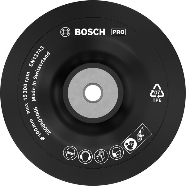 Bosch PRO Backing Pad weich, 125 mm, M10, weich 2608601046