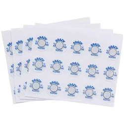 Brady, Etiketten, TIL-1-60C/140F-DIA, B-7511, Irreversible, temperaturanzeigende Etiketten, Polyester, Blau au