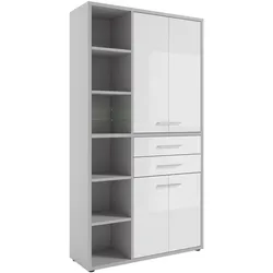 Manjana Aktenschrank Kombination-Glas- TEXAS - B/H/T ca. 116.50x215.40x40.00