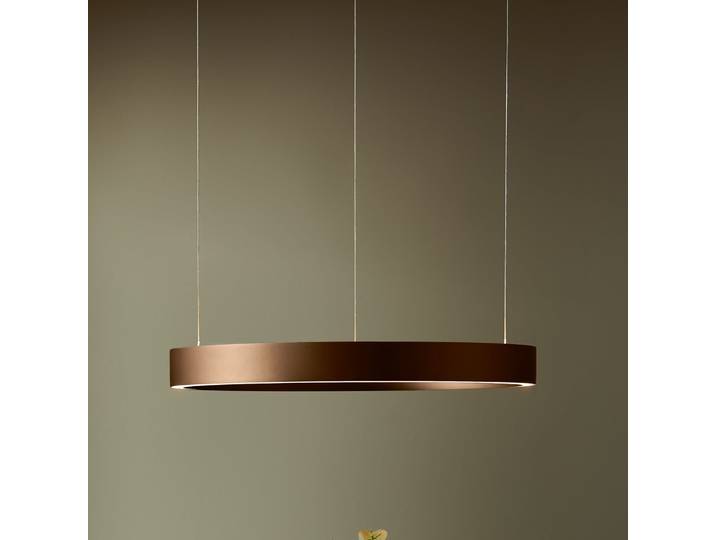Velora LED-Hängelampe karamellbraun Ø60cm dim. - LOOM DESIGN - Wohnzimmer - Modern - Aluminium - Einflammig