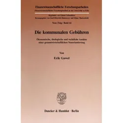 Die kommunalen Gebühren., Fachbücher von Erik Gawel