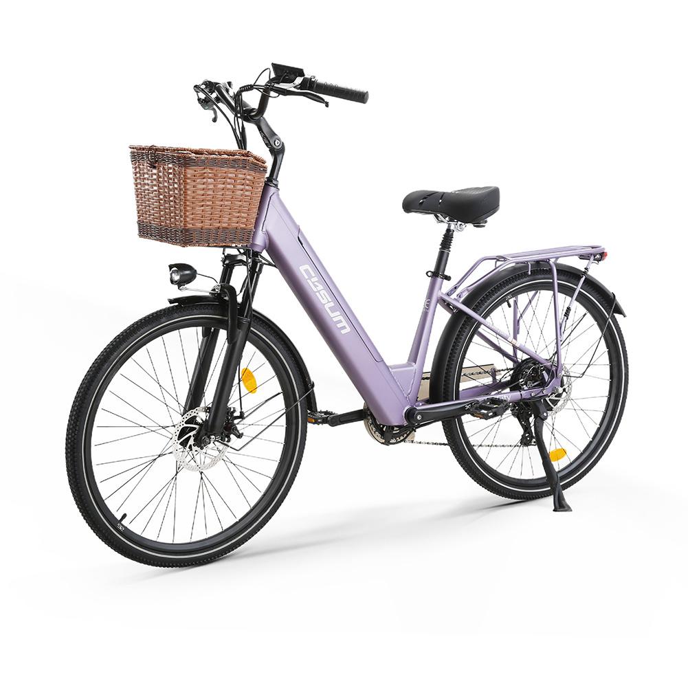 X-CITY City-Elektrofahrrad für Erwachsene, 250W, Aluminiumrahmen, 25 km/h, 48V, abnehmbarer Akku, mechanische Scheibenbremsen, bis zu 80 km Reichweite