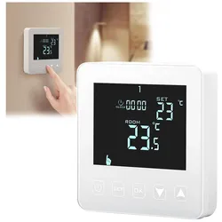 Casativo Wand Thermostat für Fussbodenheizung, Touch-Tasten, LCD-Display, programmierbar, Thermostat