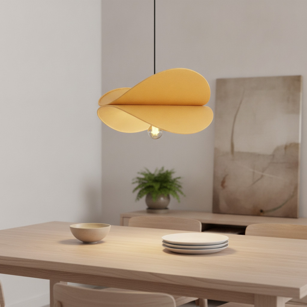 Moderne Lyora hanglamp zwart en geel