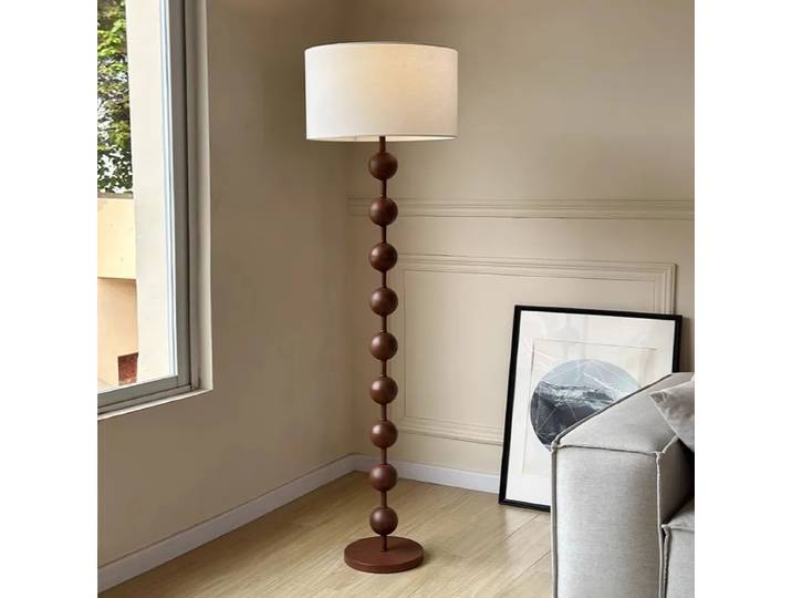 Lampadaire sur pied chinois vintage, lampe de chevet, brochure rétro, salon, canapé, américain, Wine--sabi, chambre à coucher