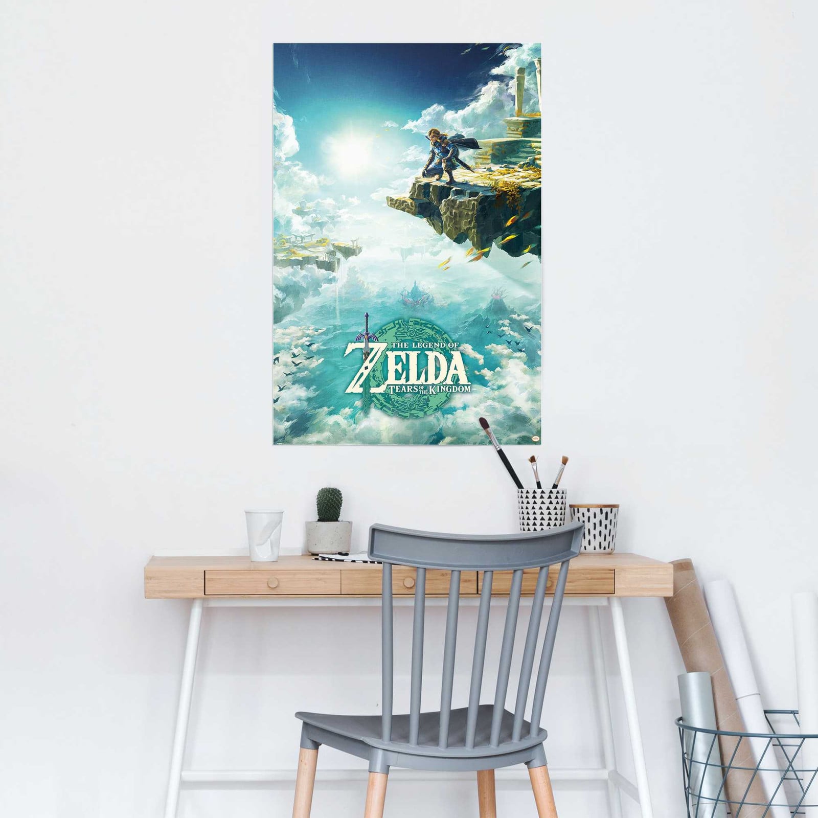 home24 Poster Legends Of Zelda blauw papier 61 x 92 cm