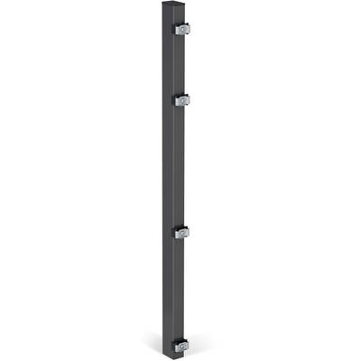 Alberts "60x40 mm für Doppelstabmattenzaun" 107,5 cm, zur Befestigung mit Einschlag-Bodenhülse oder Pfostenträger