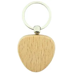 CombiCraft Schlüsselanhänger aus Holz Dreieck 40x40 mm - pro 1 Stück - Ohne Aufdruck