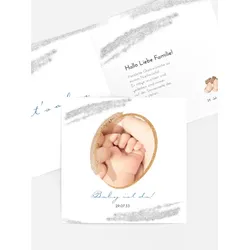Geburtskarten selbst gestalten mit Spruch und Fotos im Onlinedesigner bei Meine-Kartenmanufaktur.de