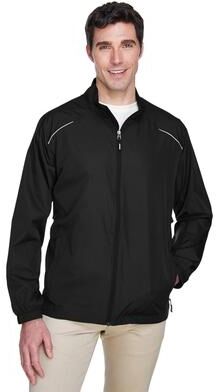 CORE365 88183 Men's Techno Lite Motivate Unlined Lightweight Jacket in Black size 2XL