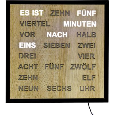 Wanduhr AMS, schwarz (schwarz,schwarz), Wanduhren, B/H/L: 40cm x 4cm x 40cm, Wanduhr, Quarzuhr, Digitaluhr, Wohnzimmer, Esszimmer, Küche, Arbeitszimmer,Büro