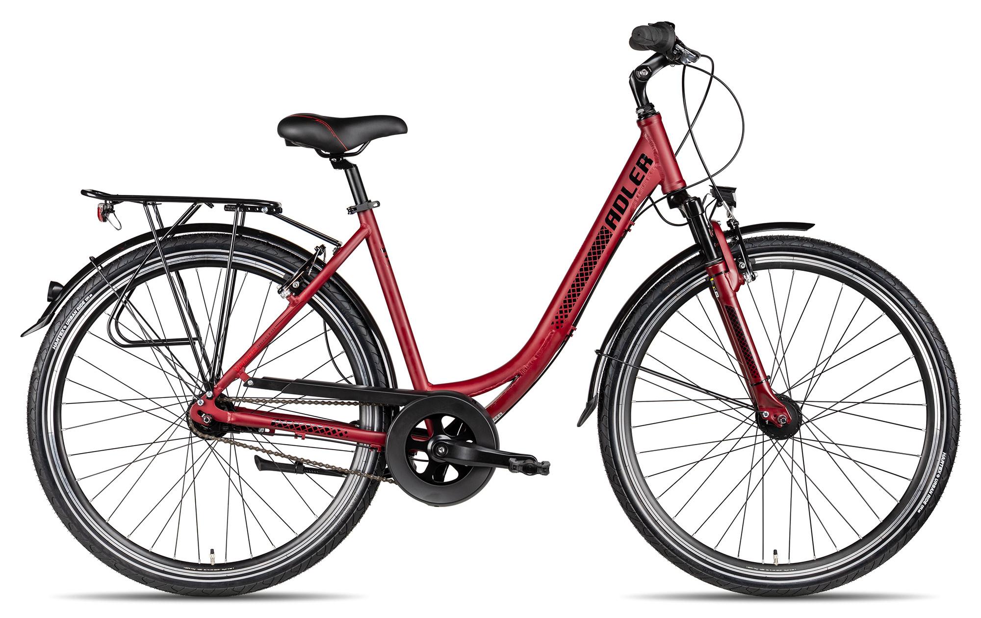 Adler Verona NEXUS Wave Damen-Citybike mit 7 Gängen & Rücktritt 28 Zoll Rot 55 cm
