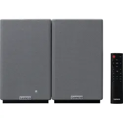 LENCO SPB240BKGY - Lautsprecher, Bluetooth, Stereo, schwarz/grau