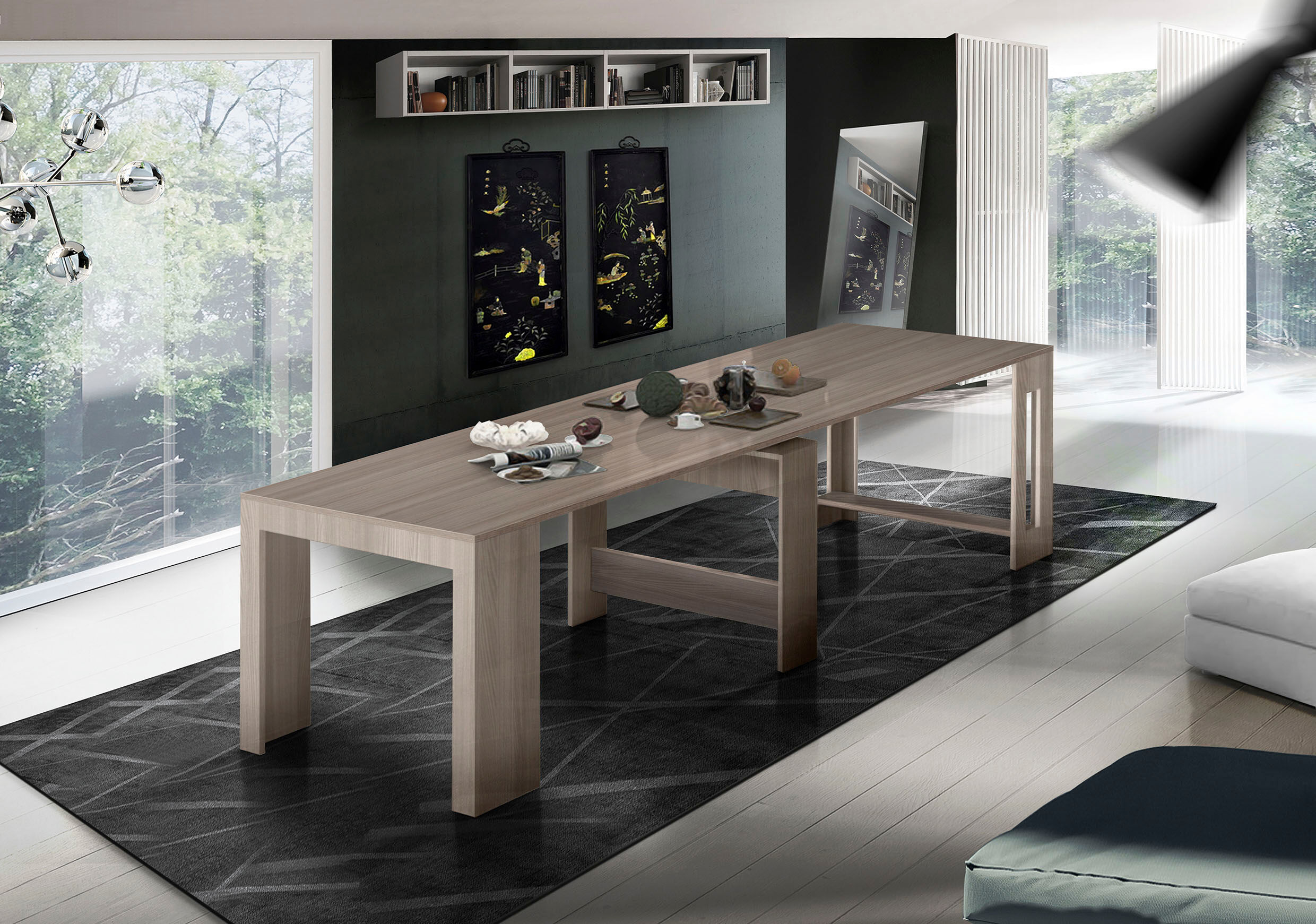 Esstisch HOME AFFAIRE "Praktika, Küchentisch, Wohnzimmertisch, Speisetisch", beige (ulme), B:50cm H:77cm T:90cm, Tische, Esstisch, mit Auszugsfunktion, ausziehbar von 50 cm auf 300 cm
