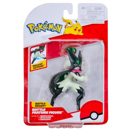 Pokémon Meowscarada Battle Feature Figuur met Slash-aanval