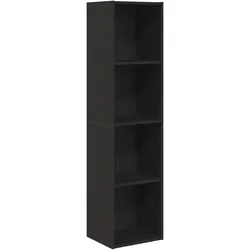 vidaXL Bücherregal/TV-Schrank Schwarz Eiche 36x30x143 cm