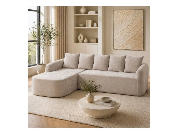 ANYSUN Ecksofa Sofa 3 Sitzer,Couch L-Form,Sofa Links / Rechts,Chenille Sofa, Modulares Ecksofa, tiefe Sitzfläche, L-förmig,modernes Kompressionsschaum-Sofa, Sofa für Wohnzimmer & Schlafzimmer, keine Montage erforderlich