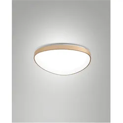 Fabas Luce, Deckenleuchte, Fabas LED-Deckenanbauleuchte Quirk 40W 3150lm 2700-4000K messing Konv IP20 Ø420x70mm 3789-61-119 (3150 lm)
