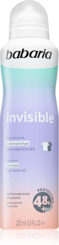 Babaria Deodorant Invisible Antitranspirant-Spray gegen Schweissflecken 200 ml