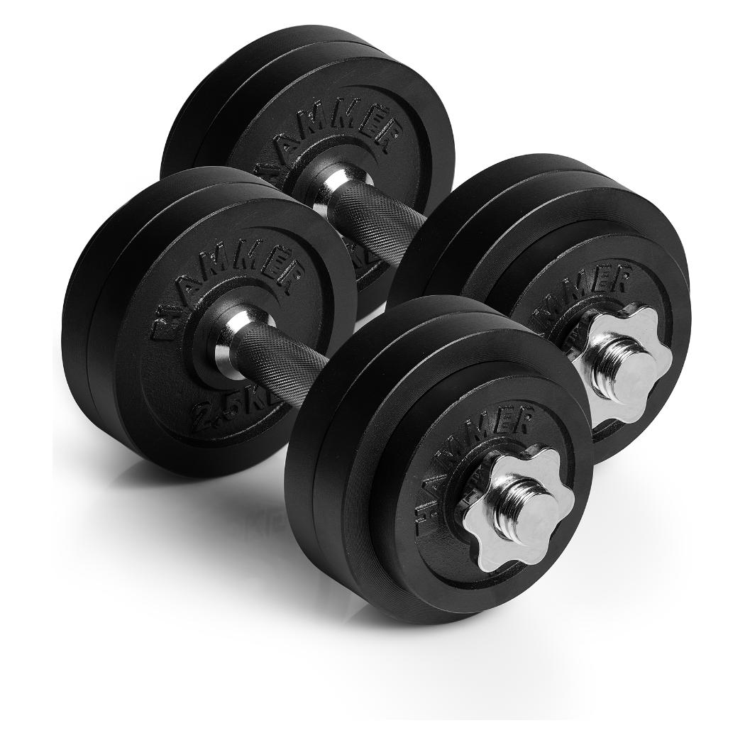 Hammer Fitness Kurzhantel-Set 30 mm 30 kg (2 x 15 kg) (17105)
