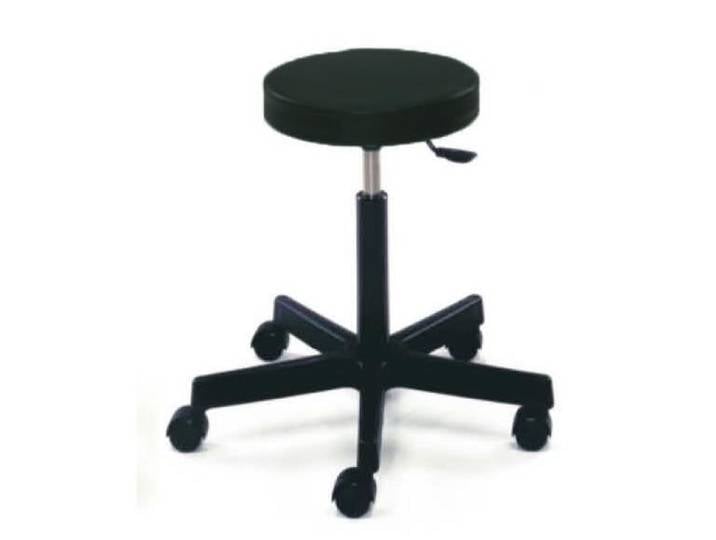 Tabouret giratoire sur roulettes Siège assis debout réglable en hauteur par vérin à gaz Dimensions : 550 x 500-700 mm