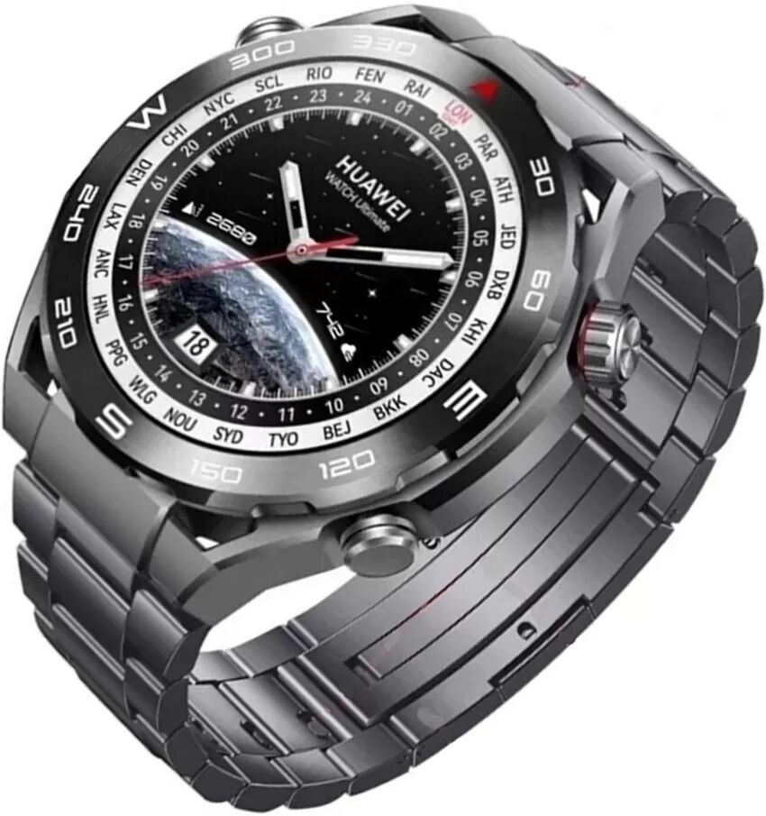 INF 22mm Konvexkopf Drei-Glieder Titan Uhrenarmband - Grau