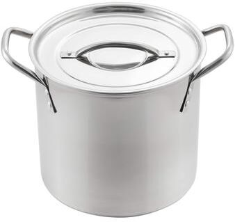 McSunley Stainless Steel Stock Pot 10 in. 12 qt Silver