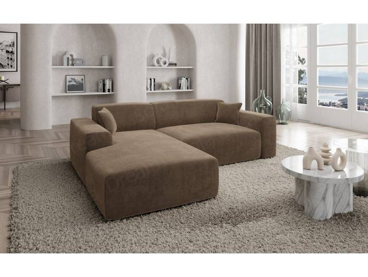 Sofa Dreams Ecksofa Design Samt Stoff Sofa Mallorca L Form kurz Modern Stoffsofa, Loungesofa