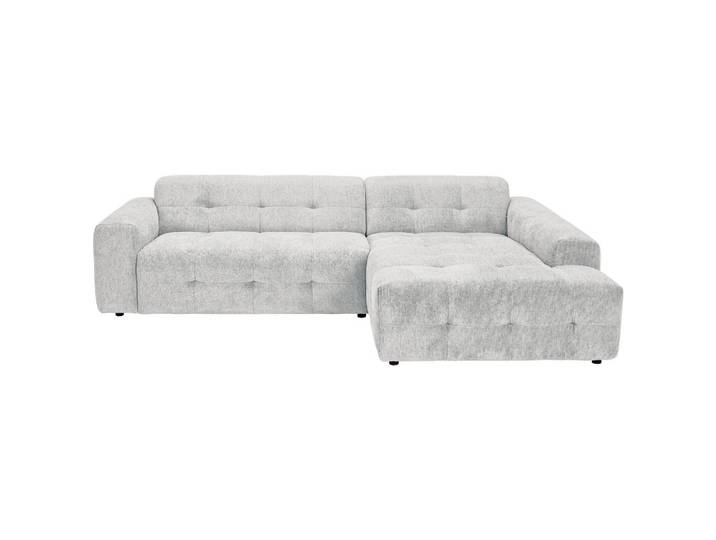 Carryhome Ecksofa, Hellgrau, Kunststoff, Ottomane rechts, L-Form, 292x189 cm, seitenverkehrt erhältlich, Rücken echt, Wohnzimmer, Sofas & Couches, Wohnlandschaften, Ecksofas