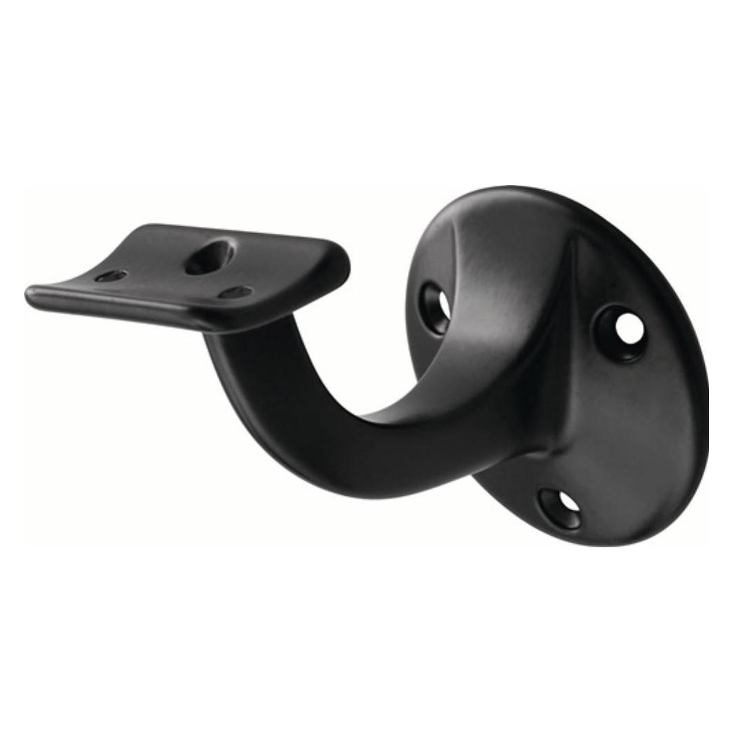 Hermeta Handlaufträger 3505 Aluminium kunststoffbeschichtet schwarz Durchmesser Wandplatte 56 mm gewölbte... (Aluminium) (3505-70E)